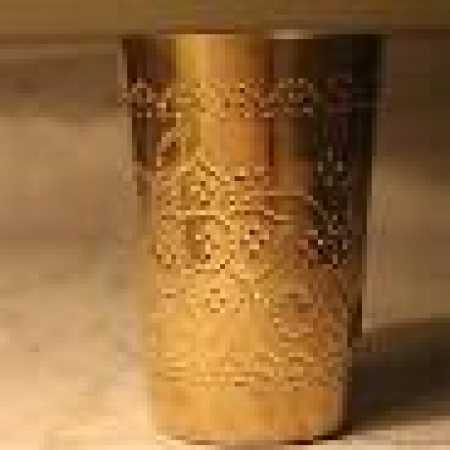 brass water glass