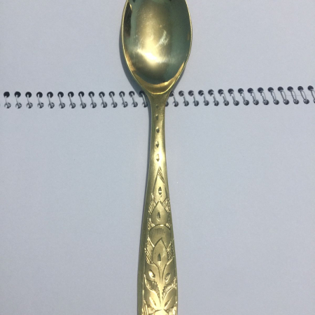 brass soap spoon