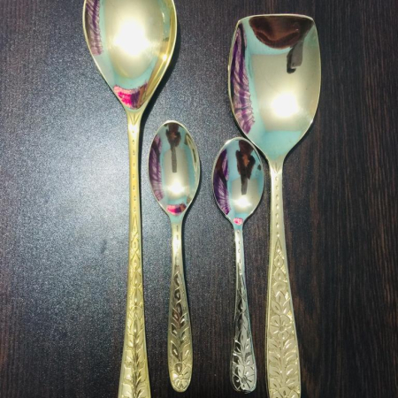 Brass spoon set