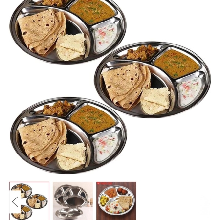 270 g weight 3 pcs four chamber platter