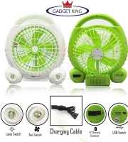 Rechargeable Fan with Big Led Light .