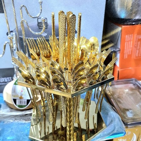 Luxury Golden Cutlery Set -36 pis