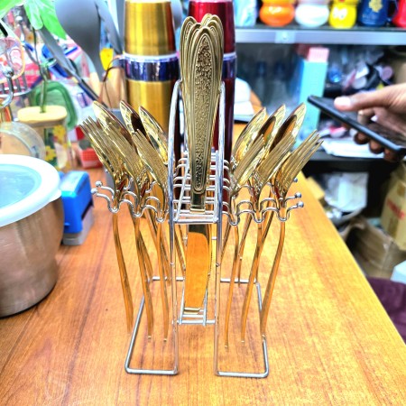 Premium Golden Cutlery Set -33 pis